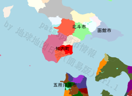 知内町の位置を示す地図
