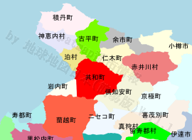 共和町の位置を示す地図