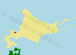 赤井川村の位置を示す地図