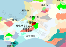 南幌町の位置を示す地図