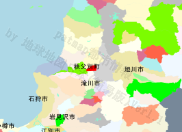 秩父別町の位置を示す地図