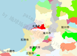 北竜町の位置を示す地図