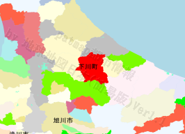 下川町の位置を示す地図