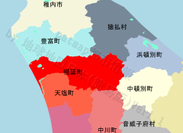 幌延町の位置を示す地図