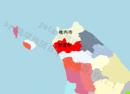 豊富町の位置を示す地図