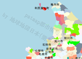利尻富士町の位置を示す地図