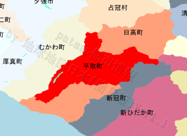 平取町の位置を示す地図