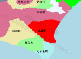 広尾町の位置を示す地図