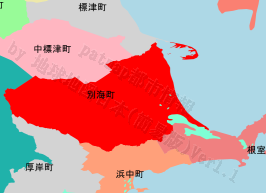 別海町の位置を示す地図