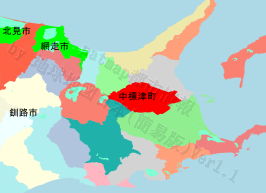 中標津町の位置を示す地図