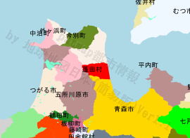 蓬田村の位置を示す地図