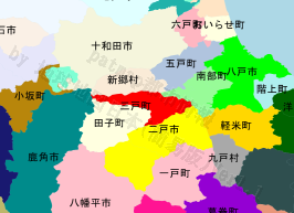 三戸町の位置を示す地図