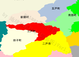 三戸町の位置を示す地図