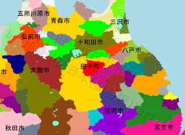 田子町の位置を示す地図