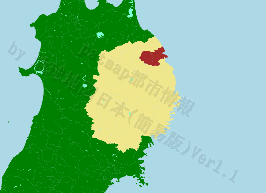 久慈市の位置を示す地図