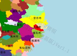 大槌町の位置を示す地図
