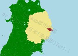 山田町の位置を示す地図