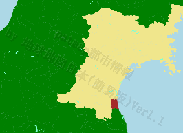 山元町の位置を示す地図