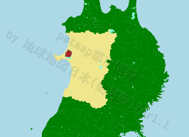 大潟村の位置を示す地図