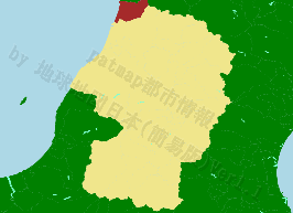 遊佐町の位置を示す地図
