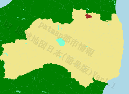 桑折町の位置を示す地図