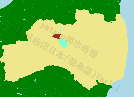 磐梯町の位置を示す地図