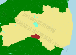 西郷村の位置を示す地図