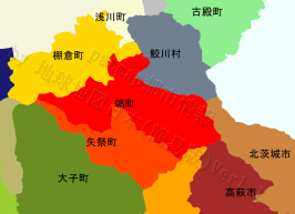 塙町の位置を示す地図
