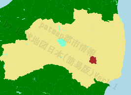 平田村の位置を示す地図