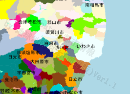 浅川町の位置を示す地図