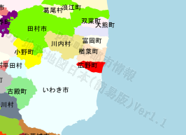 広野町の位置を示す地図