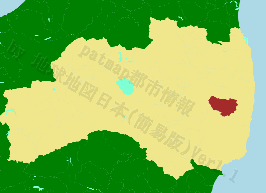 川内村の位置を示す地図