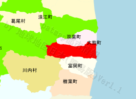 大熊町の位置を示す地図