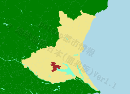 土浦市の位置を示す地図