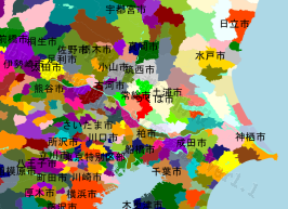 常総市の位置を示す地図