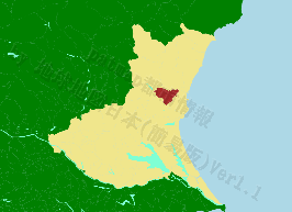 那珂市の位置を示す地図