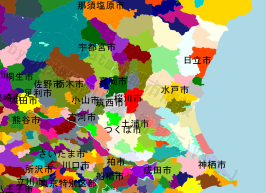 桜川市の位置を示す地図