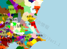 鉾田市の位置を示す地図