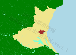 茨城町の位置を示す地図