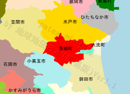 茨城町の位置を示す地図