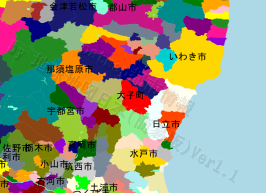 大子町の位置を示す地図