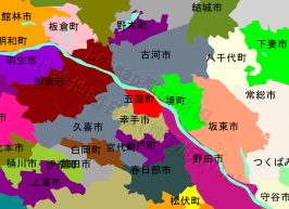 五霞町の位置を示す地図
