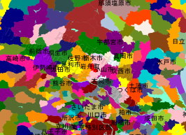 岩舟町の位置を示す地図
