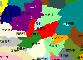 沼田市の位置を示す地図