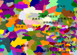 甘楽町の位置を示す地図
