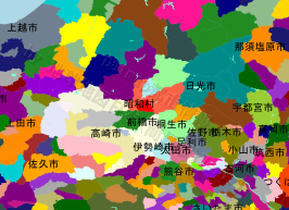 昭和村の位置を示す地図