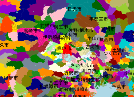 熊谷市の位置を示す地図