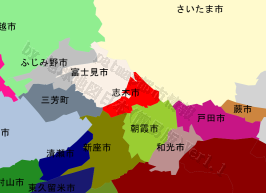 志木市の位置を示す地図