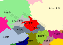 富士見市の位置を示す地図