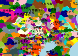 蓮田市の位置を示す地図